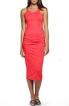 Michael Stars Racerback Midi Dress In Tomato