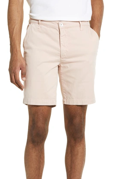 Ag Wanderer 8.5-inch Stretch Cotton Chino Shorts In Vinte Pink