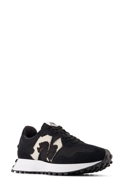 New Balance 327 Colorblock Running Shoe In Black/grey