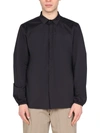 Monobi Zip-pocket Shirt Jacket In Blue