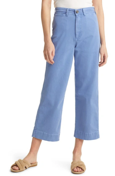Marine Layer Bridget Slim Crop Wide Leg Jeans In Marlin