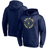 FANATICS FANATICS BRANDED NAVY MILWAUKEE BREWERS BREWING UP TEAM FITTED PULLOVER HOODIE