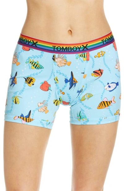 Tomboyx 4.5-inch Trunks In Aquarium Print