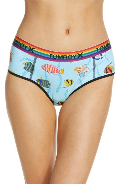 Tomboyx Hipster Briefs In Aquarium Print