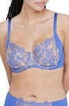 Skarlett Blue Entice Underwire Full Coverage Bra In Sea View / Nylon