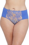 Skarlett Blue Entice Lace Trim Briefs In Sea View / Nylon