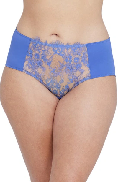 Skarlett Blue Entice Lace Trim Briefs In Sea View / Nylon