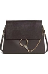 CHLOÉ FAYE SUEDE & LEATHER SHOULDER BAG,CHC17SS231H2O