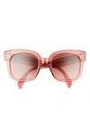 Celine Bold 3 Dots 54mm Gradient Square Sunglasses In Gradient Bordeaux