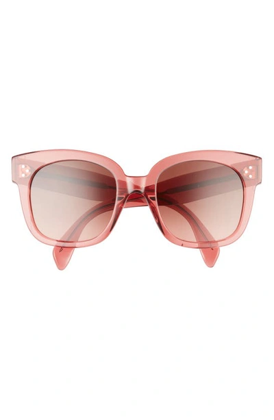 Celine Bold 3 Dots 54mm Gradient Square Sunglasses In Gradient Bordeaux