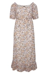 Vero Moda Curve Daniella Floral Maxi Dress In Snow White Aop