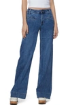 Hint Of Blu High Waist Wide Leg Jeans In Yacht Blue Dark