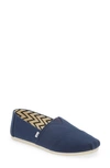 Toms Vegan Friendly Alpargata Slip Ons In Navy With Rope Sole In Blue 10017660
