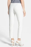 Eileen Fisher Washable Stretch Crepe High-waist Cropped Pants In Bone