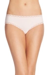 Natori Bliss Girl Lace-trim Bikini Briefs In White