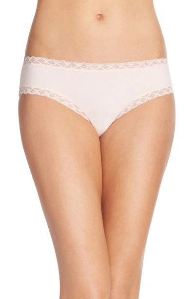 Natori Bliss Girl Lace-trim Bikini Briefs In Blushing Pink