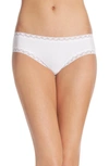 Natori Bliss Lace-trim Cotton Brief Underwear 156058 In White