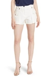 Ramy Brook Drew Button Detail Shorts In Ivory