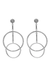 Lagos Caviar High Low Hoop Earrings In Silver