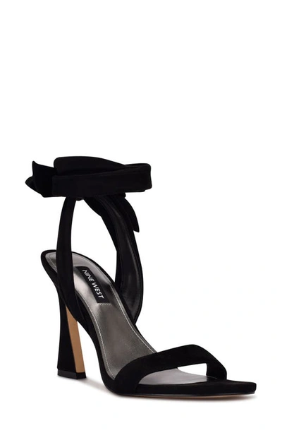 Nine West Kelsie Ankle Tie Sandal In Black