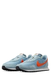 Nike Waffle Trainer 2 Sneaker In Worn Blue/ Orange/ Silver