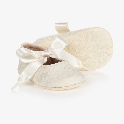 Children's Classics Babies' Girls Ivory Lace Pre-walker Shoes