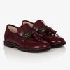 GUCCI RED LEATHER TASSEL LOAFERS