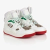 GUCCI BOYS WHITE HIGH-TOP TRAINERS