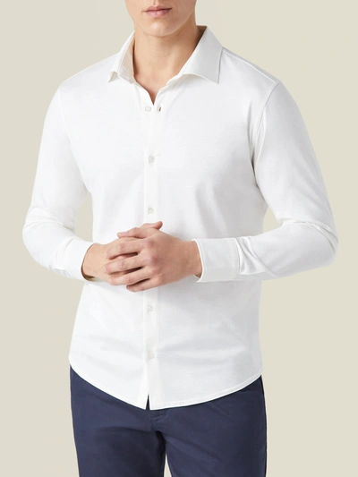 Luca Faloni White Como Silk-cotton Shirt