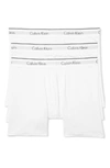 Calvin Klein Microfiber Stretch Boxer Briefs - Pack Of 3 In White