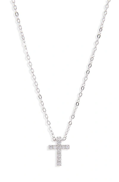 Nadri Cross Necklace In Dnu_silver