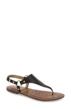 Sam Edelman Greta Sandal In Black Tumbled Leather