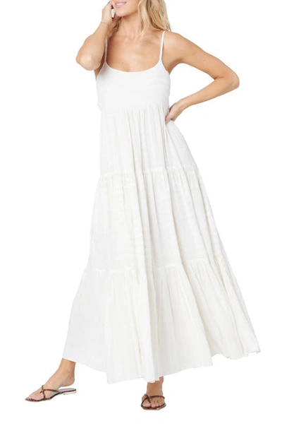 L*space Santorini Tiered Sleeveless Maxi Dress In Cream