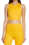 Girlfriend Collective Dylan Longline Racerback Sports Bra In Golden Glow