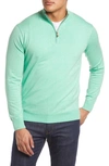 Peter Millar Men's Crest 1/4-zip Sweater In Sum Meadow