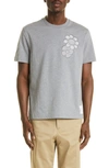 Thom Browne Midweight Jersey Anchor Short Sleeve Tee In Medium Grey
