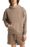 Elwood Core Oversize French Terry Hoodie In Vintage Brown