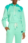 Ugg Mallory Cotton Crop Hoodie In Spring Green