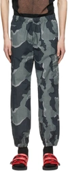 Undercover Camouflage-print Ripstop Cargo Trousers In Black Base