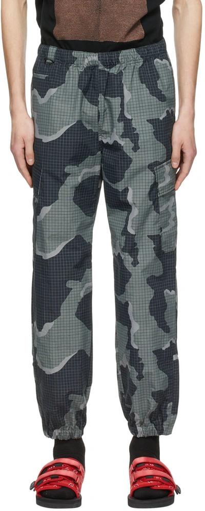 Undercover Camouflage-print Ripstop Cargo Trousers In Black