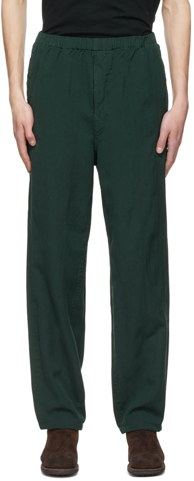 Undercover Green Polyester Trousers In Dark Green