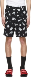 UNDERCOVER BLACK POLYESTER SHORTS