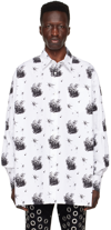 We11 Done White Rubber Band Shirt In White