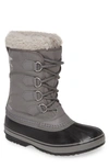 Sorel 1964 Pac Faux Shearling Trim Waterproof Snow Boot In Quarry Grey