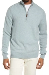 Nordstrom Shop Regular Fit Cashmere Quarter Zip Pullover In Blue Haze