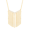 SOLE DU SOLEIL LILY COLLECTION WOMEN'S 18K YG PLATED CHAIN FRINGE FASHION NECKLACE