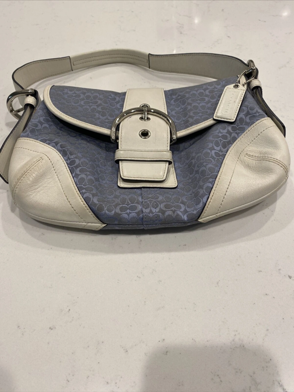 バッグ Coach Soho White Blue Bag Signature 49955021?w=1024