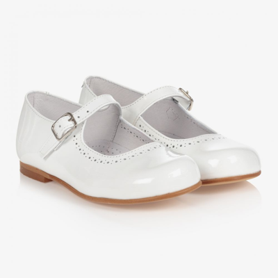 Children's Classics Kids' Girls White Patent Leather Shoes