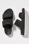 Sorel Roaming Two-strap Slide Sandals In Black