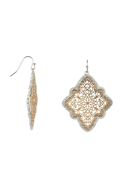 Olivia Welles Aviva Cutout Earrings In Silver / Gold